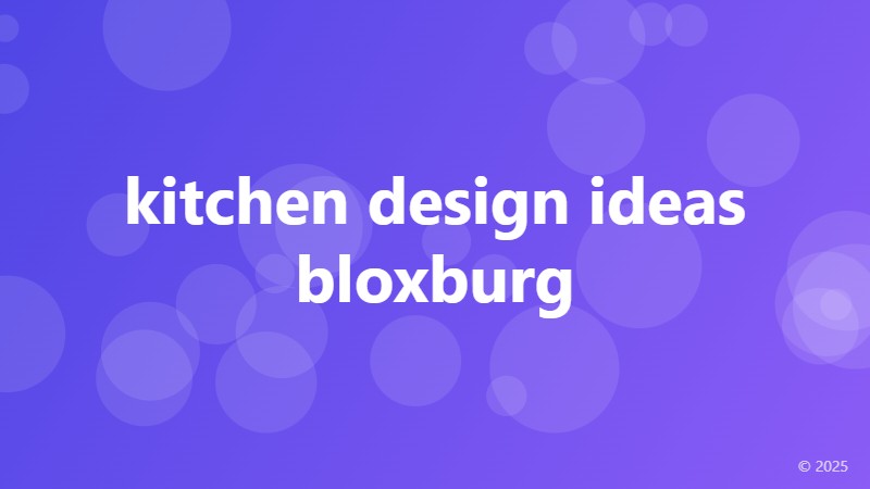 kitchen design ideas bloxburg