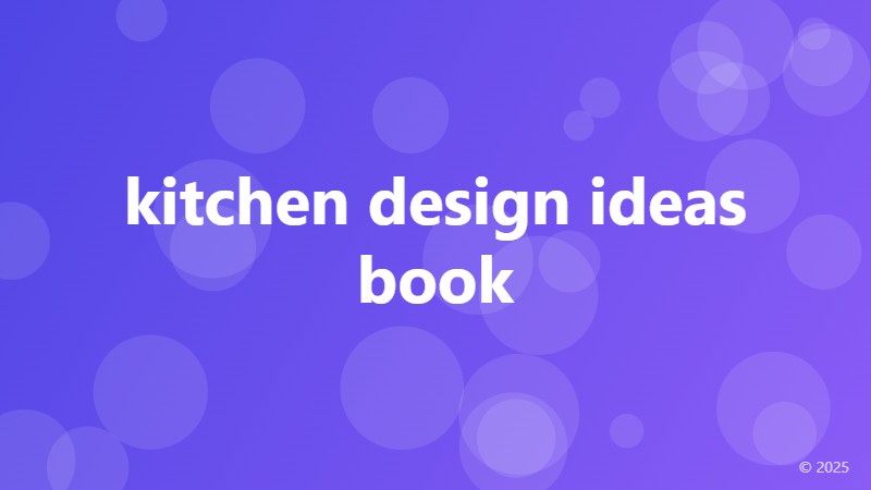 kitchen design ideas book