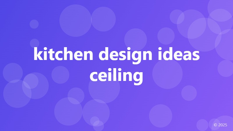 kitchen design ideas ceiling