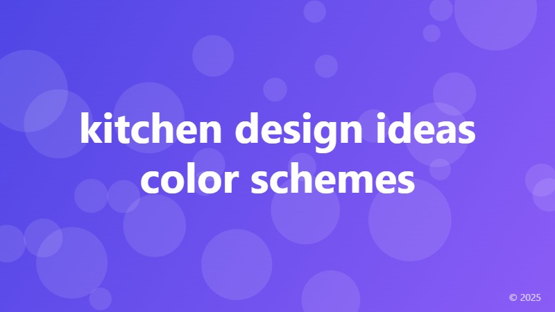 kitchen design ideas color schemes