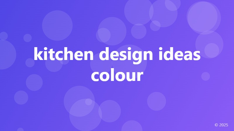 kitchen design ideas colour