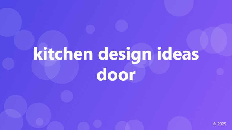 kitchen design ideas door