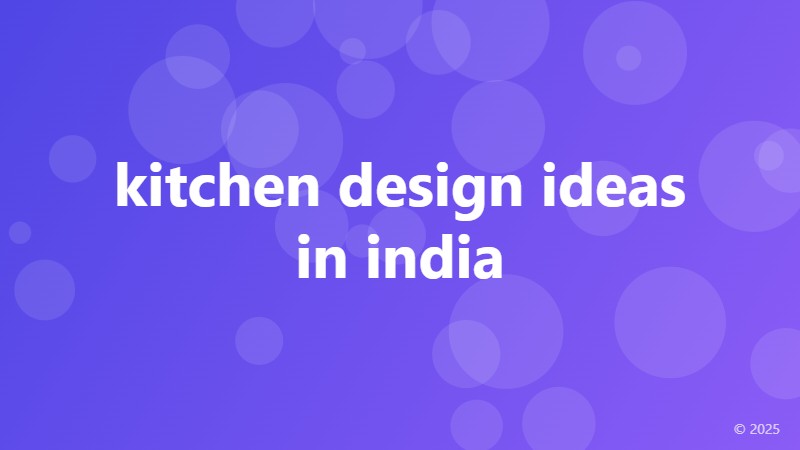 kitchen design ideas in india