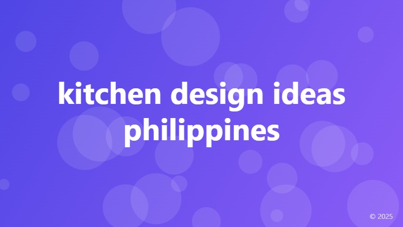 kitchen design ideas philippines