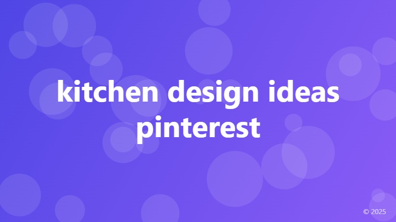 kitchen design ideas pinterest