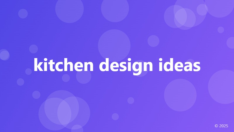 kitchen design ideas