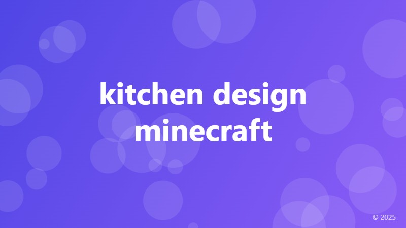 kitchen design minecraft