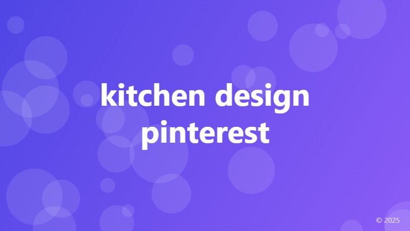 kitchen design pinterest