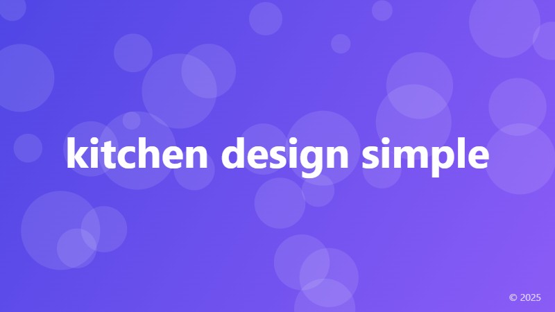 kitchen design simple