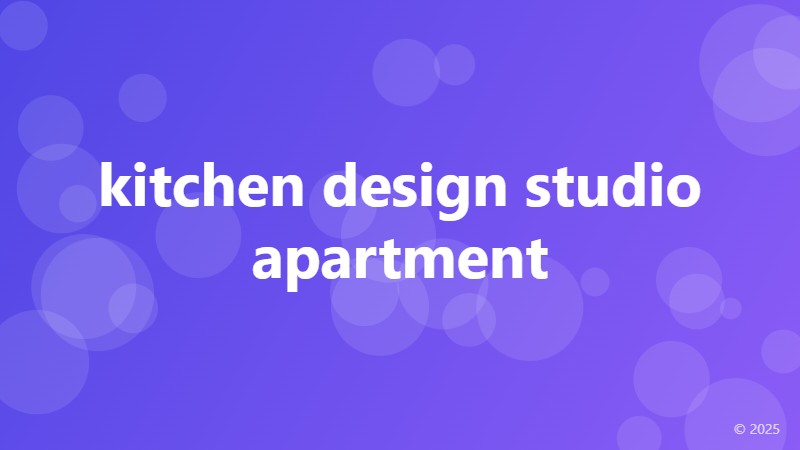 kitchen design studio apartment