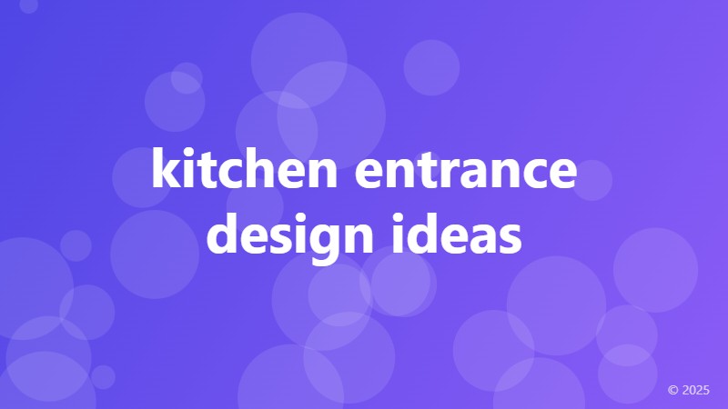 kitchen entrance design ideas