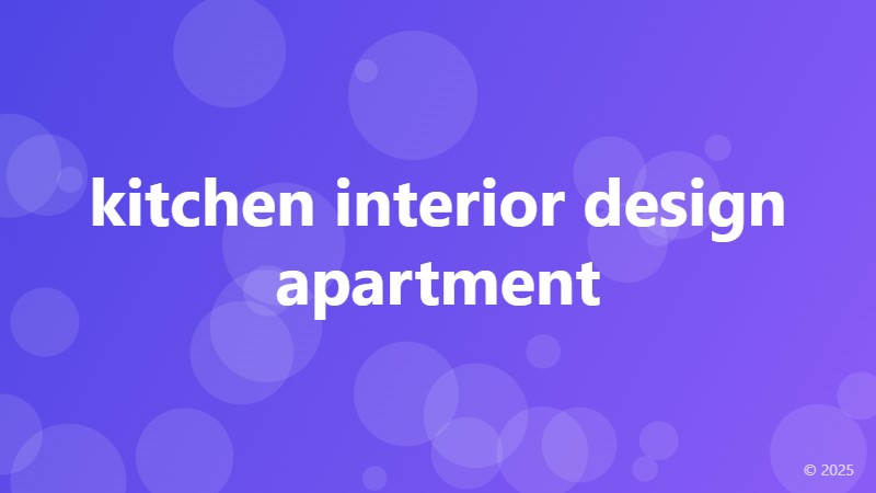 kitchen interior design apartment