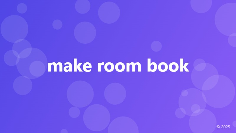 make room book