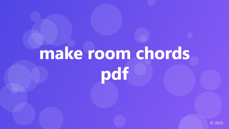make room chords pdf
