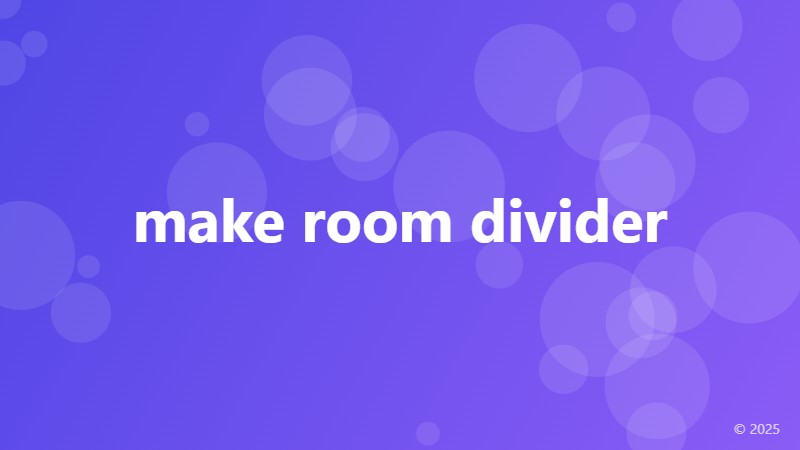 make room divider