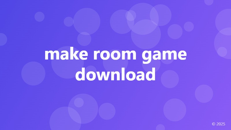 make room game download