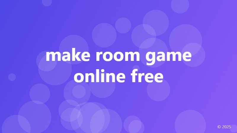 make room game online free