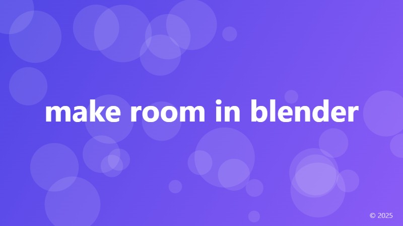 make room in blender