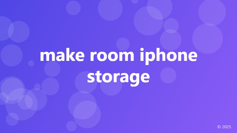 make room iphone storage