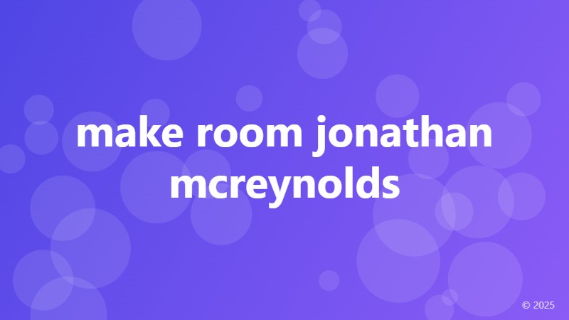make room jonathan mcreynolds