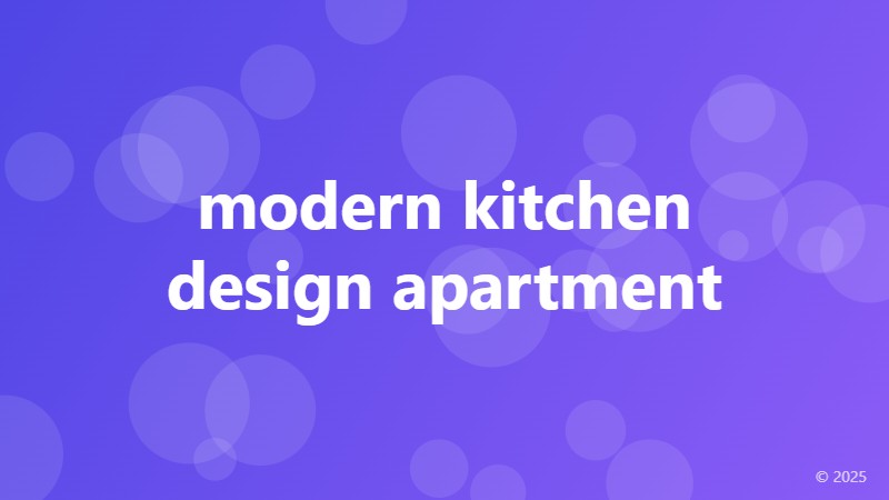 modern kitchen design apartment