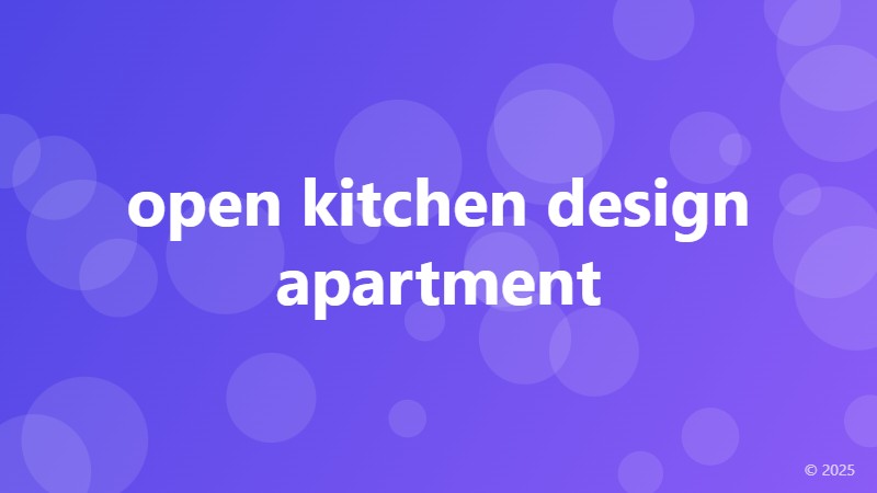 open kitchen design apartment
