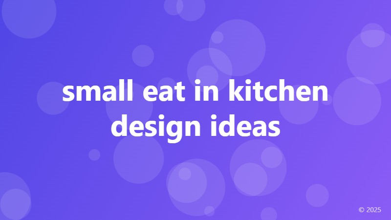 small eat in kitchen design ideas