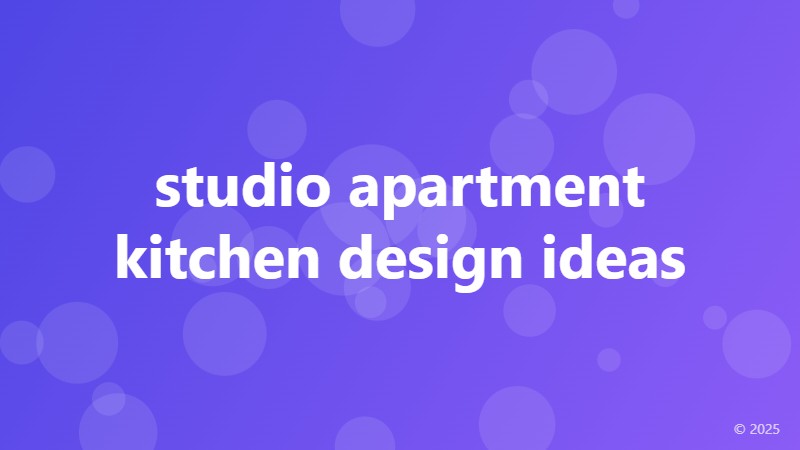 studio apartment kitchen design ideas